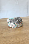 Pastel Chevron Leather Western Belt