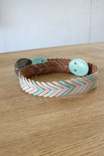 Pastel Chevron Leather Western Belt