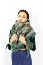 Scottish Plaid Mohair Shawl