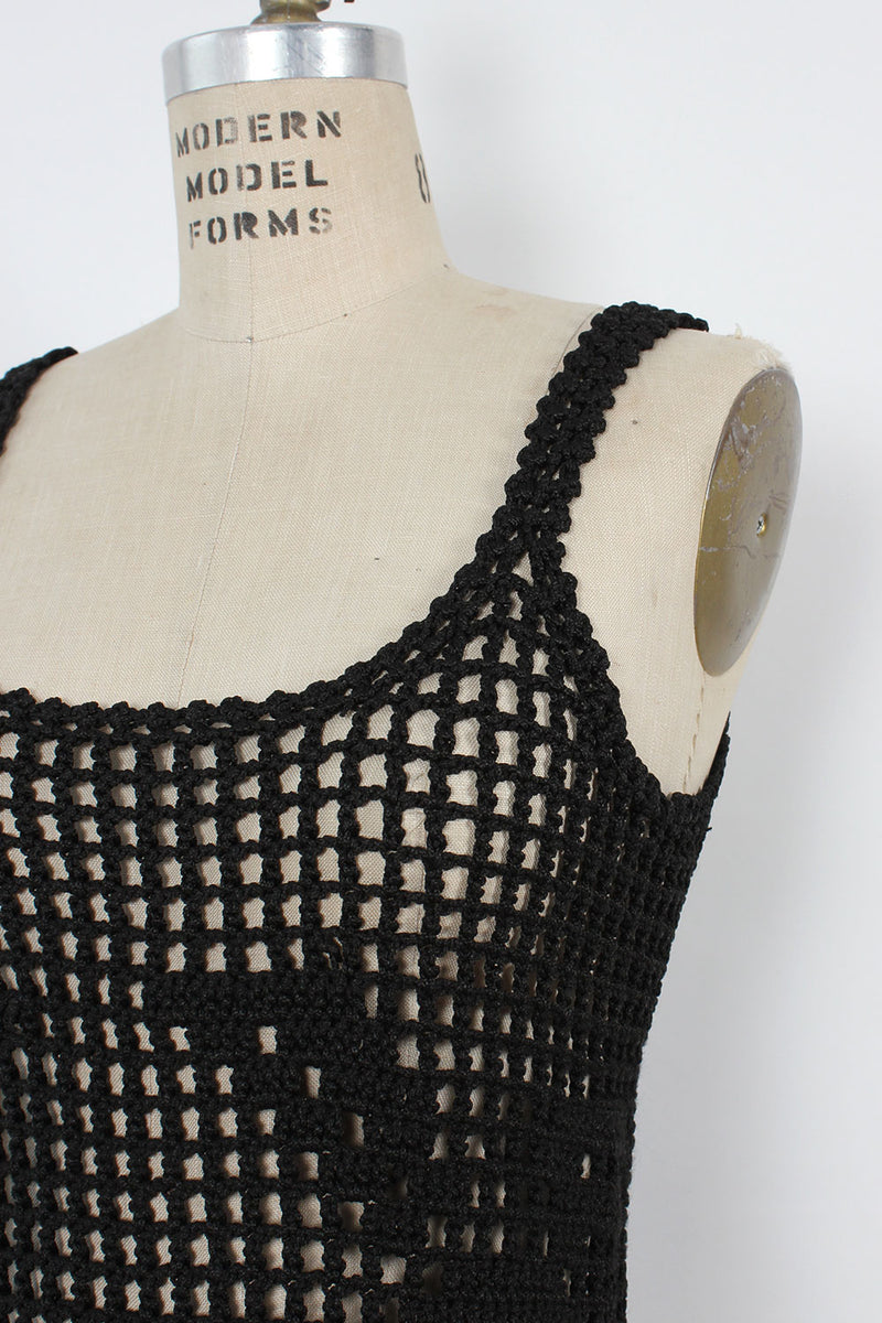 Open Crochet Tank S