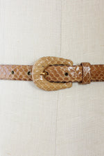 Nude Snakeskin Belt