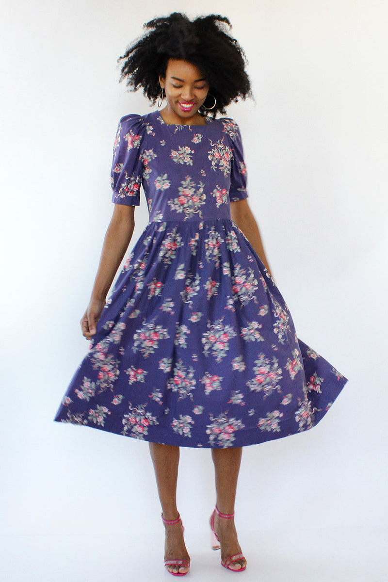 Laura Ashley Puff Floral Dress M