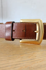 Spanish Leather Brass Hinge Belt