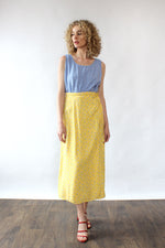 Lemon Ditsy Wrap Skirt S-L