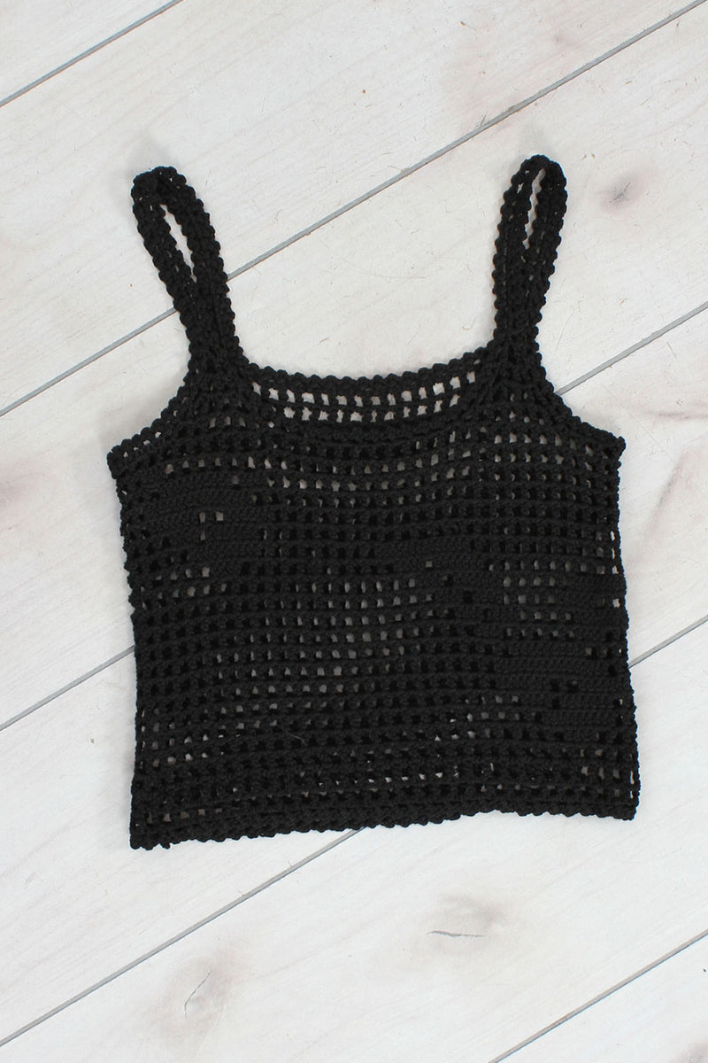 Open Crochet Tank S