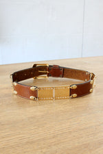 Spanish Leather Brass Hinge Belt