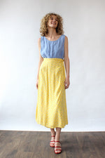 Lemon Ditsy Wrap Skirt S-L