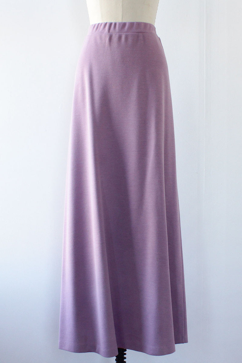 Lavender Knit Maxi Skirt M