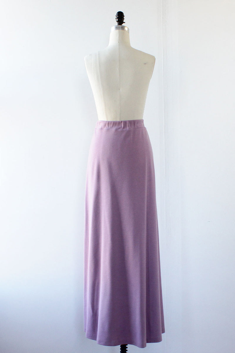 Lavender Knit Maxi Skirt M