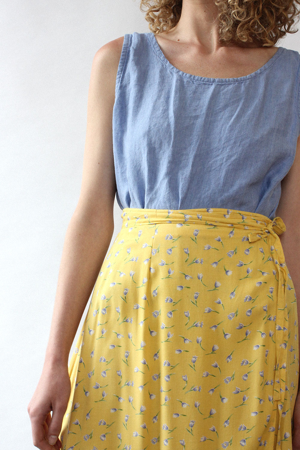 Lemon Ditsy Wrap Skirt S-L