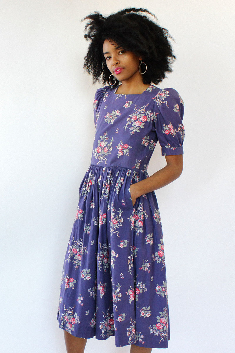Laura Ashley Puff Floral Dress M
