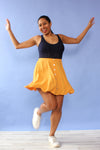 Mustard Flared Mini Skirt M/L
