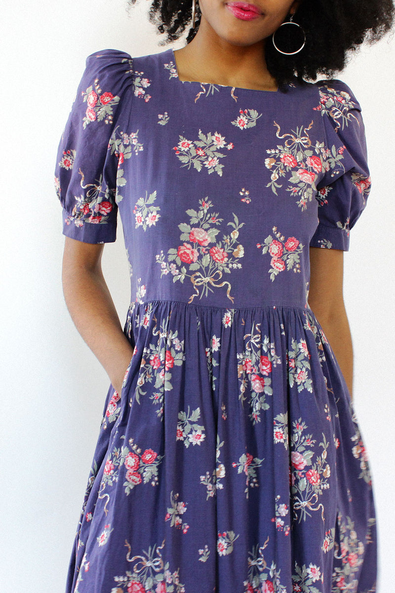 Laura Ashley Puff Floral Dress M