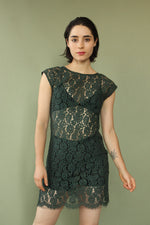 Forest Sheer Lace Dress XS