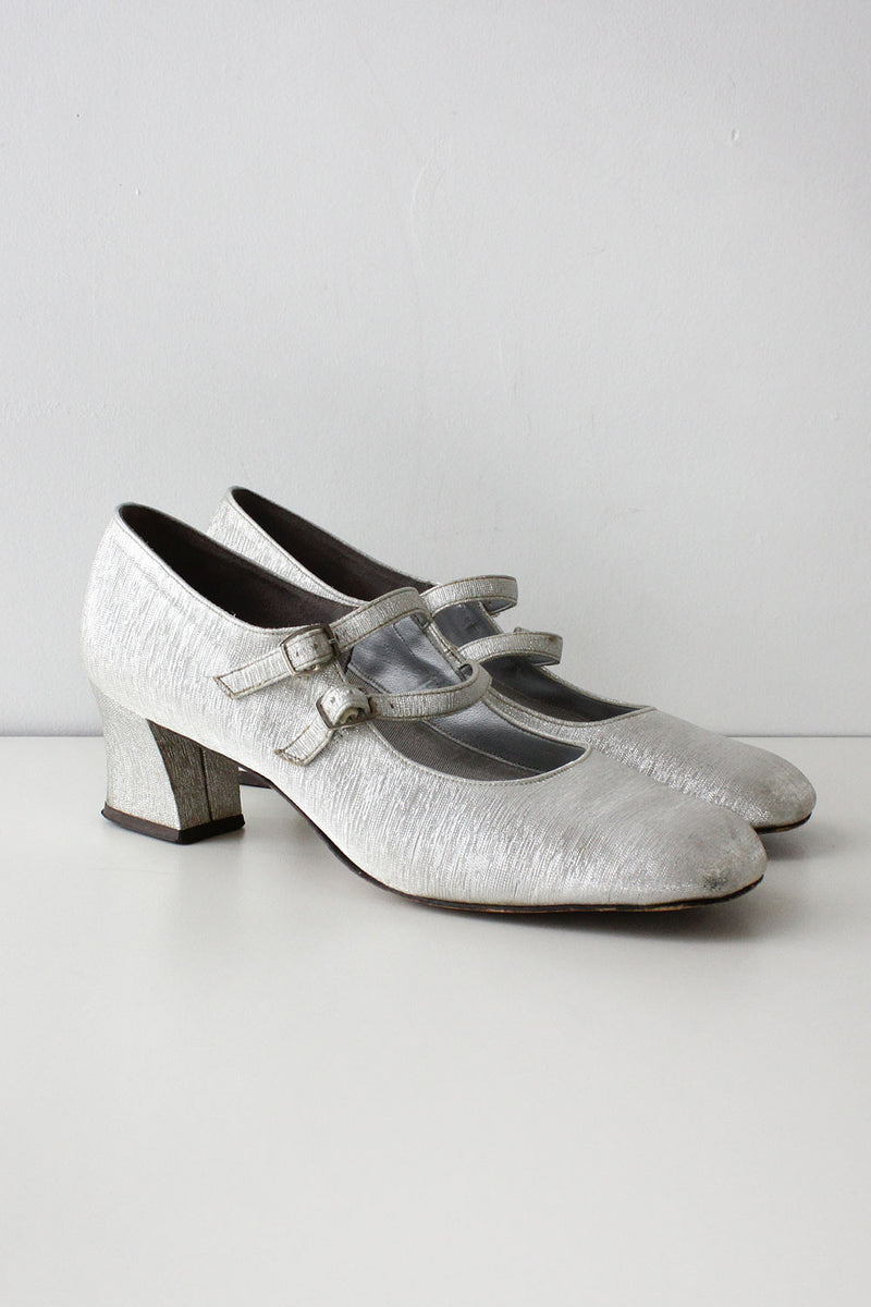 Coquette Metallic Mary Janes 8 1/2