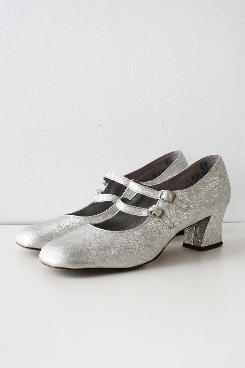 Coquette Metallic Mary Janes 8 1/2