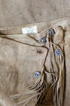 Desert Suede Fringe Wrap Skirt S/M