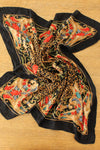 Silk Leopard & Gemstone Scarf