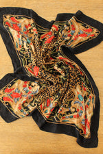 Silk Leopard & Gemstone Scarf