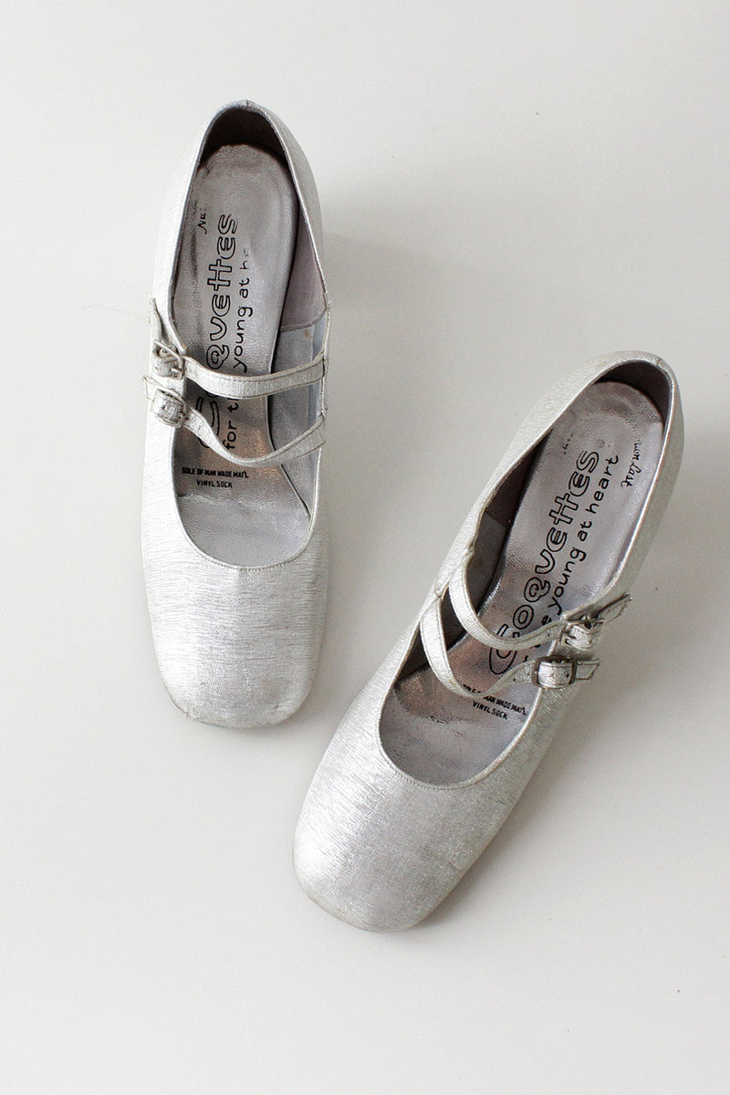 Coquette Metallic Mary Janes 8 1/2