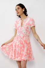 Mardi Gras Neon Beaded Chiffon Mini XS/S