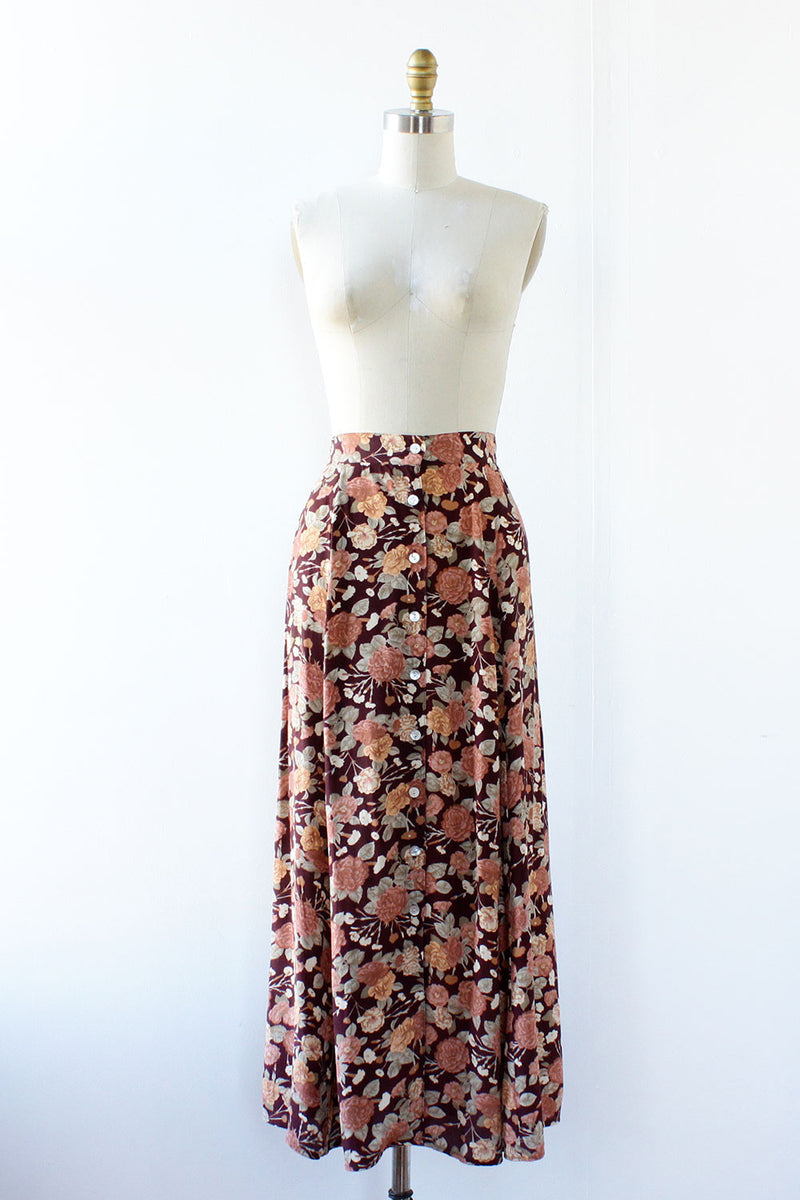 Moody Floral Tea Skirt M/L
