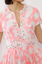 Mardi Gras Neon Beaded Chiffon Mini XS/S