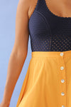 Mustard Flared Mini Skirt M/L