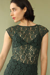 Forest Sheer Lace Dress XS