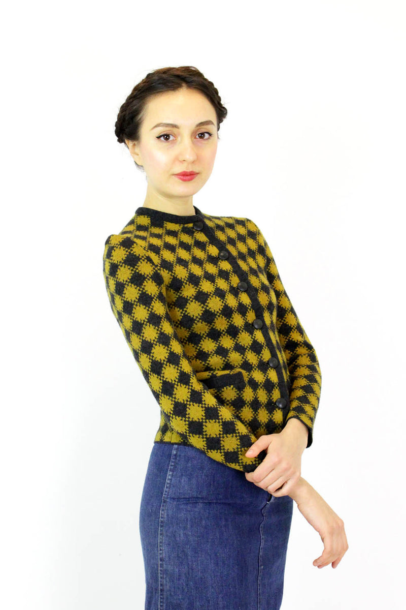 60s Diamond Knit Jacket XS