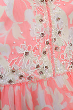 Mardi Gras Neon Beaded Chiffon Mini XS/S