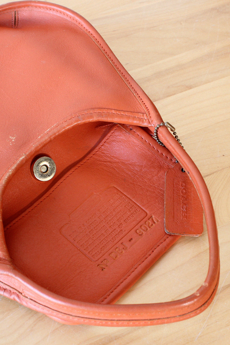 Orange leather coach bag Clearance
