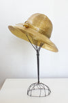 Frank Olive Metallic Wide Brim Hat