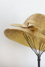 Frank Olive Metallic Wide Brim Hat