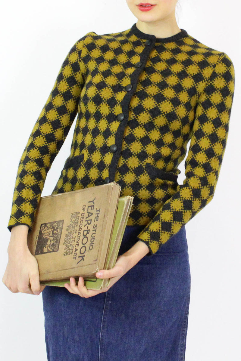 60s Diamond Knit Jacket XS