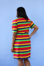 Juicy Fruit Striped Dress L