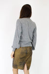 Distressed Leather High Waist Skirt S