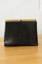 Embossed Brass Frame Clutch