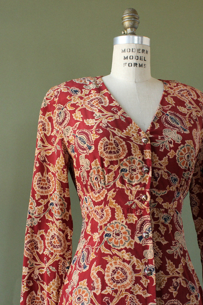 Gillian Silk Wallpaper Dress M