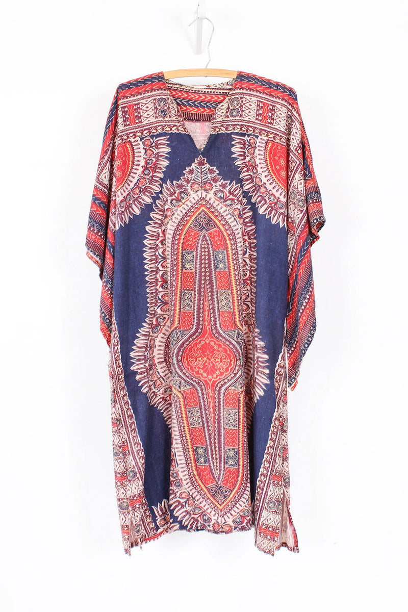 70s Dashiki Angel Sleeve Dress