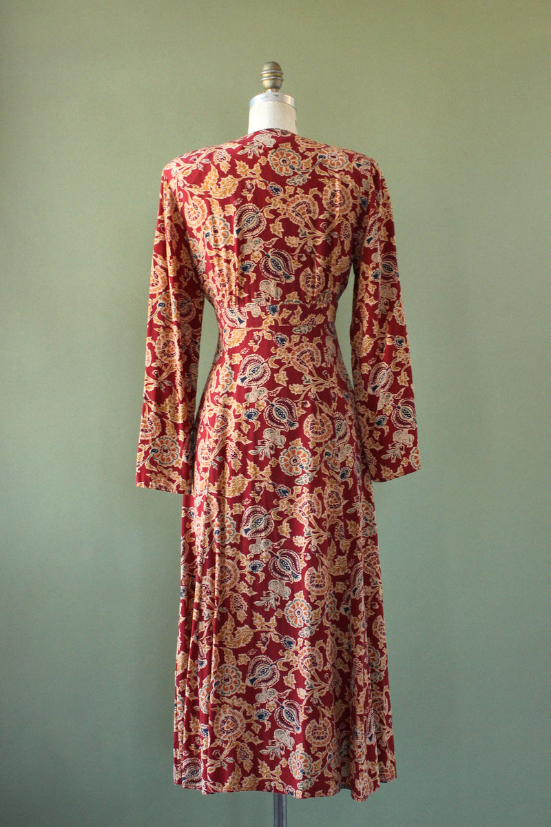 Gillian Silk Wallpaper Dress M
