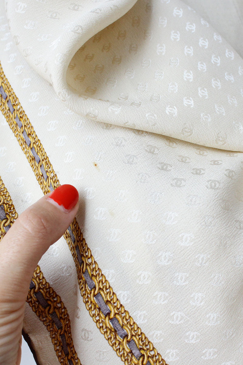 Chanel Braided Border Ivory Silk Scarf – OMNIA