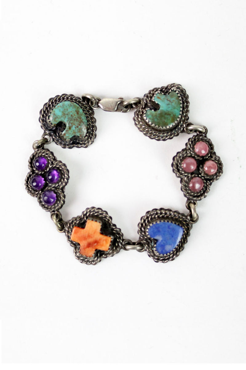 silver hearts bracelet