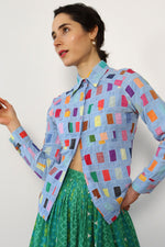 Rainbow Memo Chambray Shirt XS