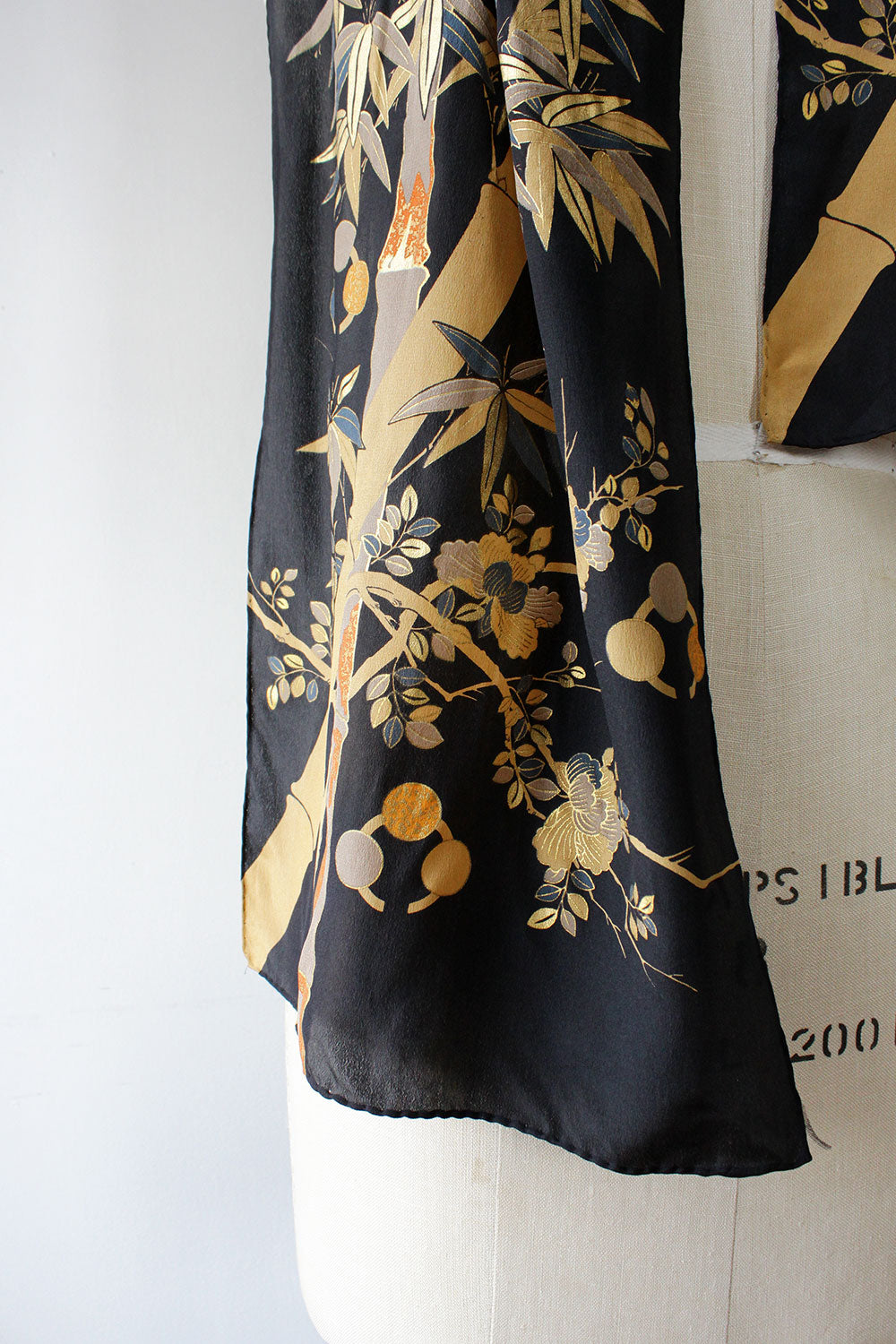 Camile Bamboo Painted Silk Scarf