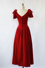 Scarlet Velvet Princess Dress M