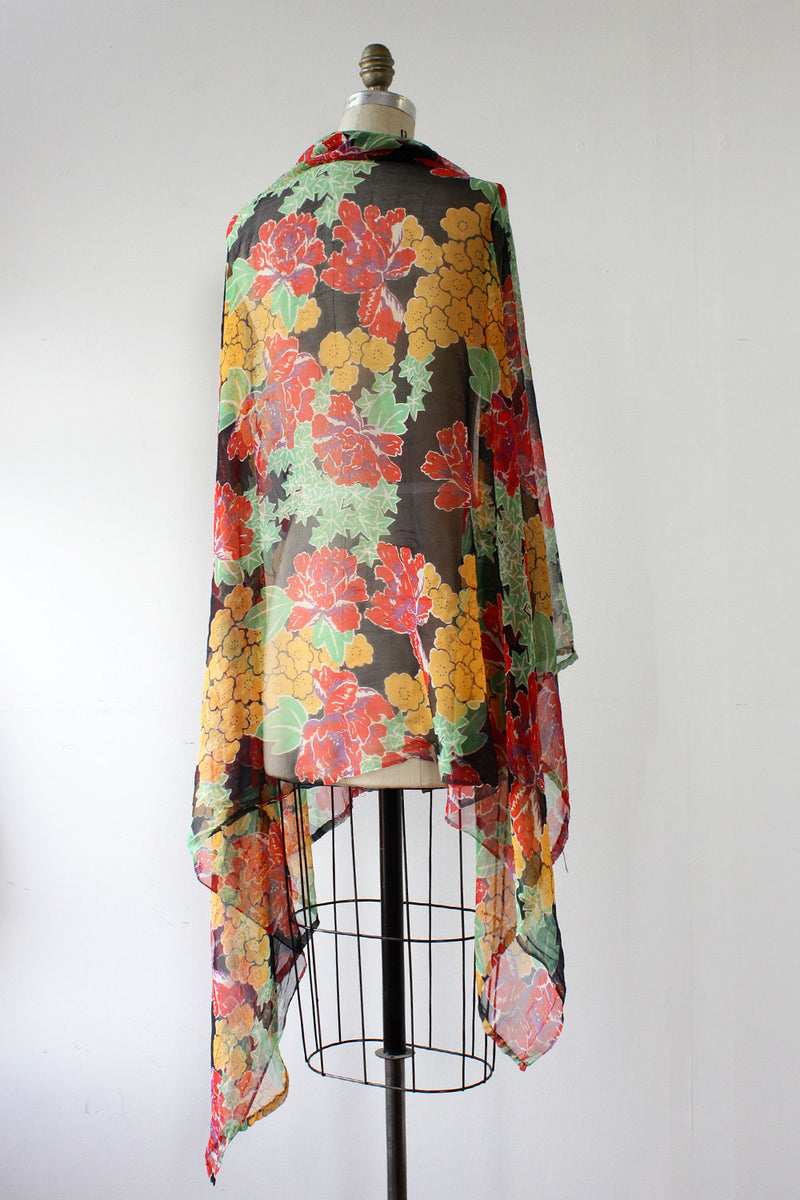 Adele Floral Sheer Scarf