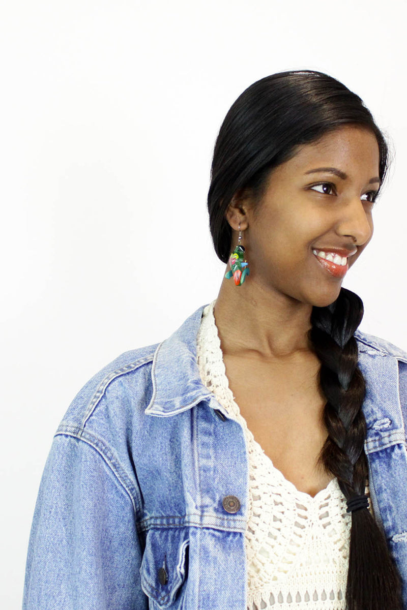 Perched Parrot Earrings