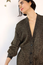 Pierre Metallic Long Cardigan XS-M