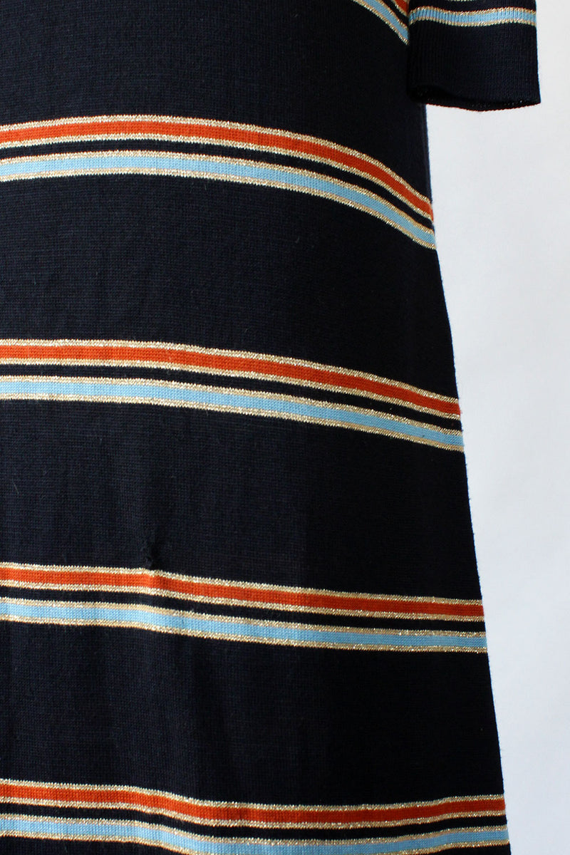 Metallic Stripe Maxi Dress S/M